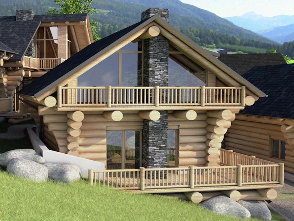 Cosy, modern Canadian wooden chalet