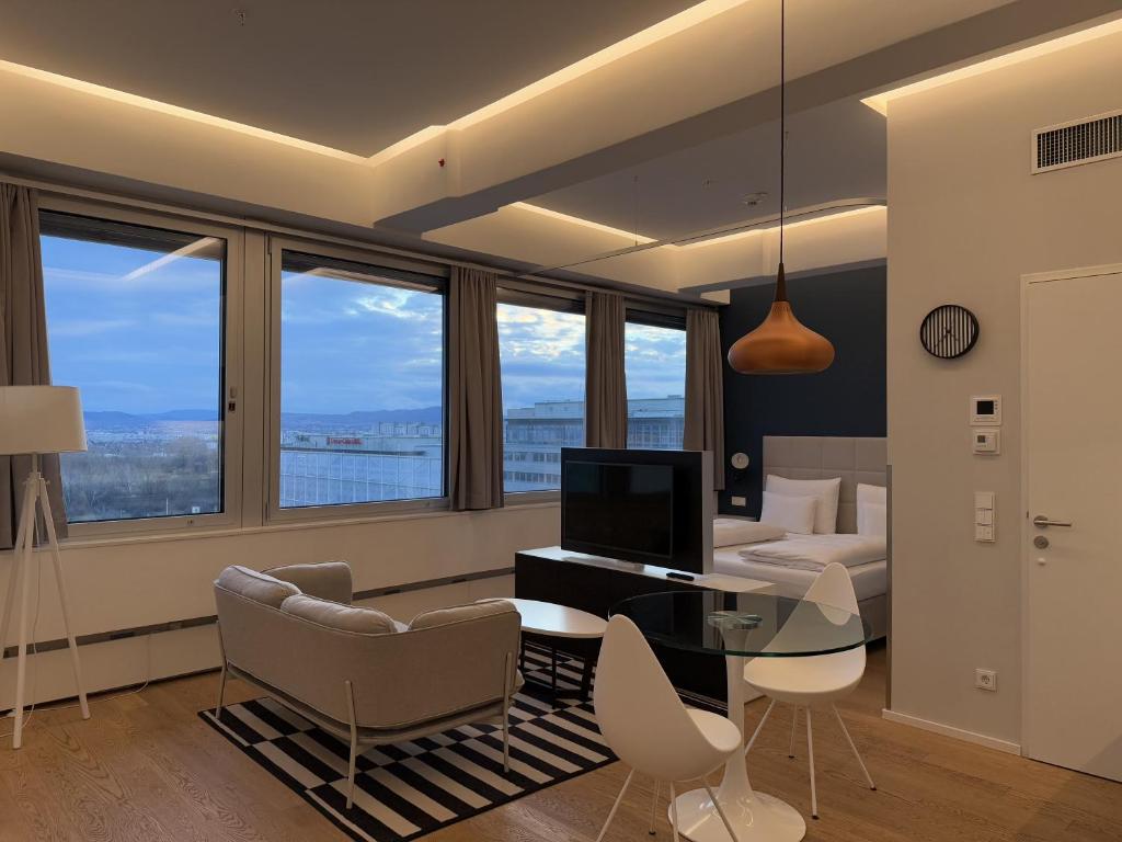 Luxury City Apartment with Skyline View